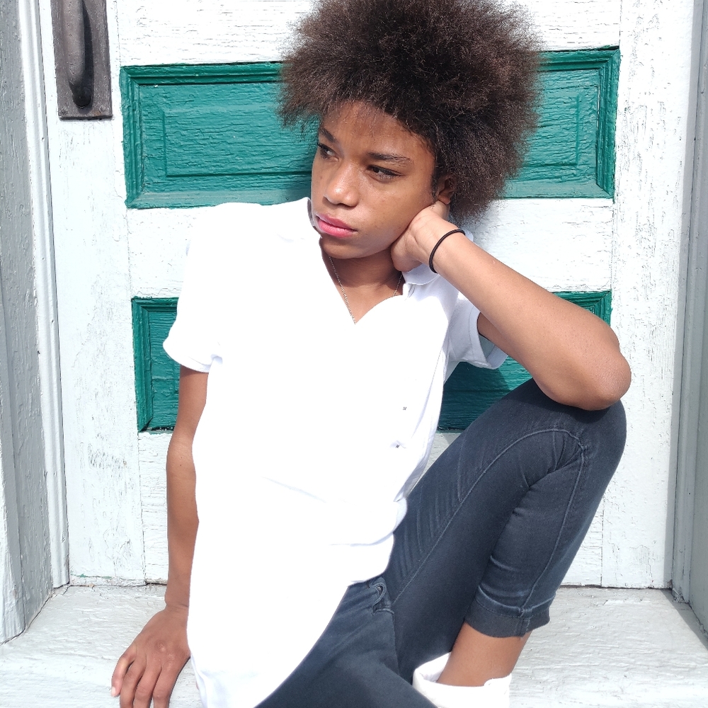 White Nautica Classic Fit Slit Neck Polo